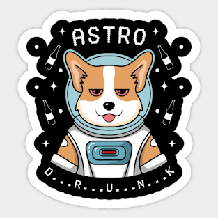 Astro Drunk Sticker